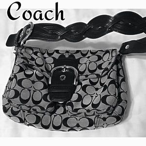 Classic Coach Bag with Braid Strap